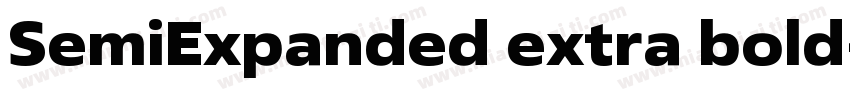 SemiExpanded extra bold字体转换